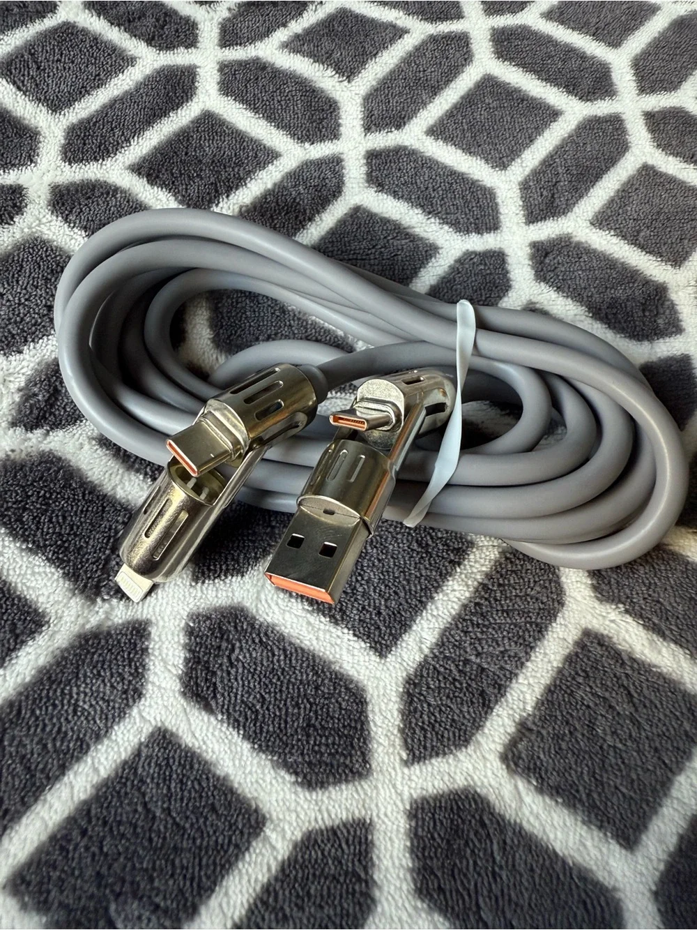 2-in-1 Fast Data Cable 24.0W – Gray